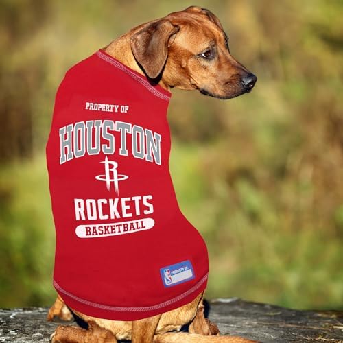 Pets First NBA Licensed Hoodies & T-Shirt for Dogs & Cats, Houston Rockets, X-Small