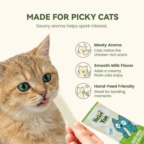 Freeze Dried Chicken Stick Cat Treats with Goat Milk & Cellulose 25 Packs