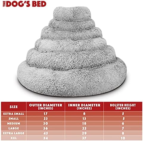 The Dog’s Bed Calming Donut Dog Bed, Machine Washable Removable Zip Cover