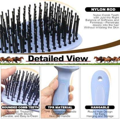 Blue Horse Mane&Tail Comb Horse Grooming Brush 8.62in/21.9cm