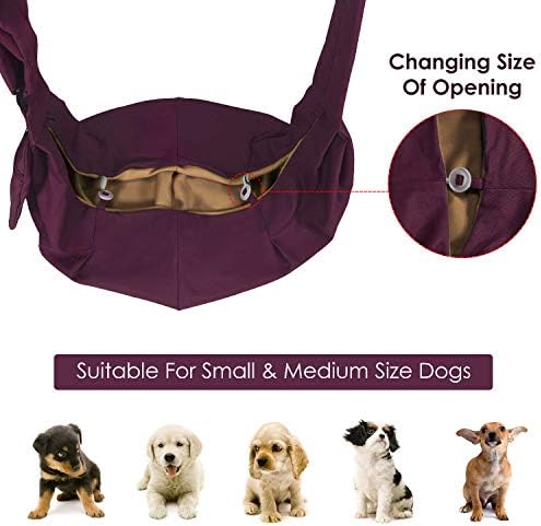 SlowTon Dog Carrier Sling - Thick Padded Shoulder Strap Adjustable, WR, M