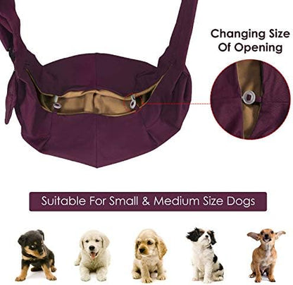 SlowTon Dog Carrier Sling - Thick Padded Shoulder Strap Adjustable, WR, M