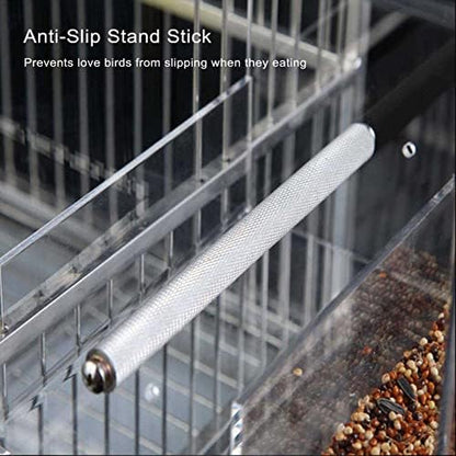 Automatic Acrylic Bird Feeder No Mess Bird Feeder Cage for Small Birds