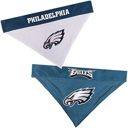 Pets First NFL Philadelphia Eagles Reversible Bandana Size XX-Large for Dogs & Cats. 2 Sided Sports Bandana, Premium Embroidery Team Logo, Many NFL Teams Available