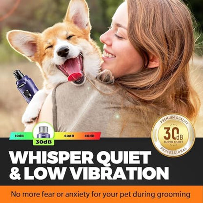 Whisper Quiet Dog Nail Grinder Safe & Stress-Free for Sensitive Dogs Cats