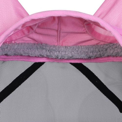 Harrison Howard CareMaster Pro Luminous Horse Fly Mask Large Eye Space Standard with Ears UV Protection for Horse Light Pink M Cob