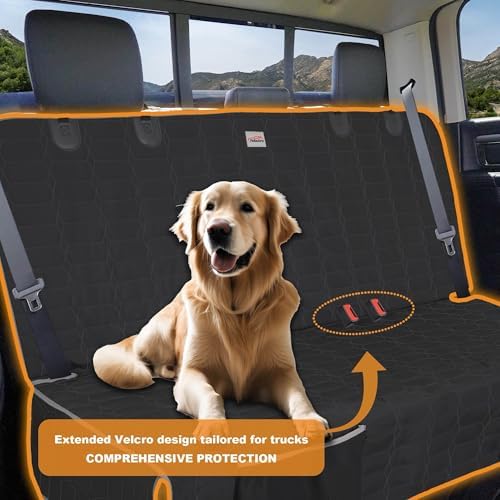 Reliadura Back Seat Cover for Dogs, Washable Bench Seat Covers for Trucks,Nonslip Truck Seat Cover Protector for F150/Ram1500/GMC Sierra/Toyota/Chevrolet Silverado,Car Seat Covers for Dogs