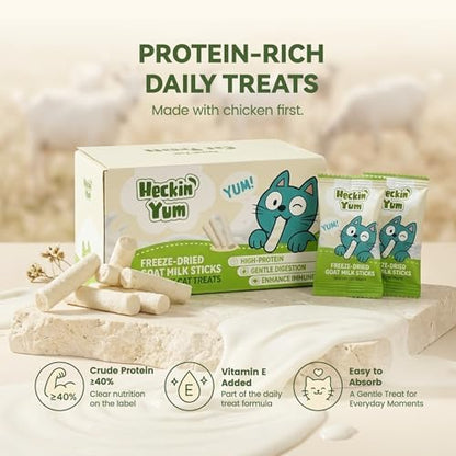 Freeze Dried Chicken Stick Cat Treats with Goat Milk & Cellulose 25 Packs