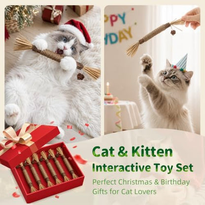 GBSYU Silvervine Sticks Cat Kitten Chew Toys for Indoor Cats Teeth Cleaning