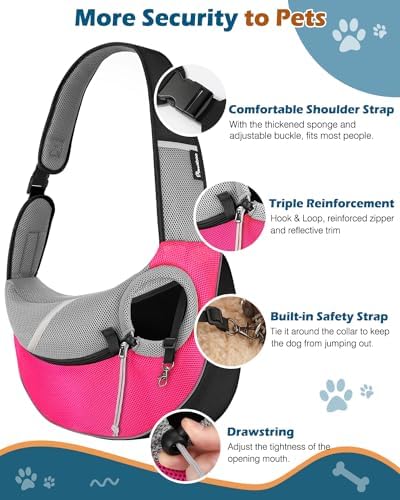Pawaboo Pet Sling Carrier for Small Dogs Cats