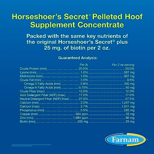 Farnam Horseshoer’s Secret Pelleted Hoof Supplement Concentrate, 11 lb