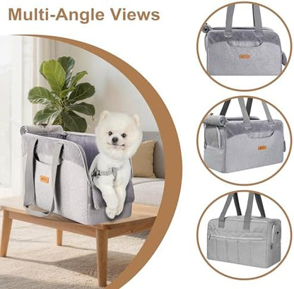 Dog Purse Carrier for Small Dogs Cats Rabbits Up to 12lbs, Lightweight Pet Sling Carriers with Large Pockets, Portable Puppy Soft Sided Tote Bag Carrier for Vet,Hiking,Travel