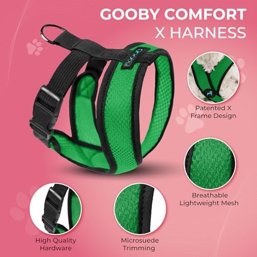 Gooby Comfort X Head-in Dog Harness, Choke-Free, Hunter Green, Small
