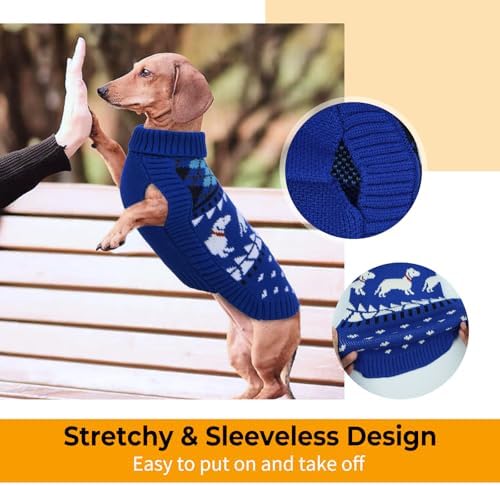 Lelepet Dachshund Sweater Turtleneck Dog Sweaters for Small Dogs (XS-XL)