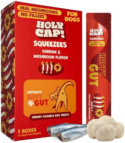 Lickable Dog Treats, Sardine & Pumpkin Purée, 0.5 oz, 15 Pack