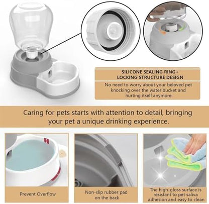 STALTWO 1 Gallon Automatic Dog Water Dispenser, Non-Slip Mat, BPA-Free