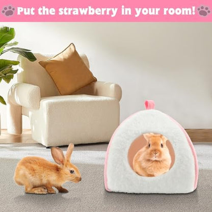 BWOGUE Guinea Pig Bed Hideout, Washable Hamster Cave for Small Animals