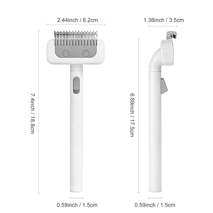Undercoat Shedding Brush for Dogs & Cats, Grooming Comb for Long Hair, Dematting Comb, Deshedding & Dematting Tool, for Cats & Small/Medium Dogs