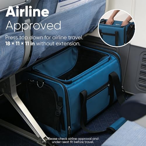 FUKUMARU Expandable Cat Carrier Large, Soft Pet Carrier Airline Approved