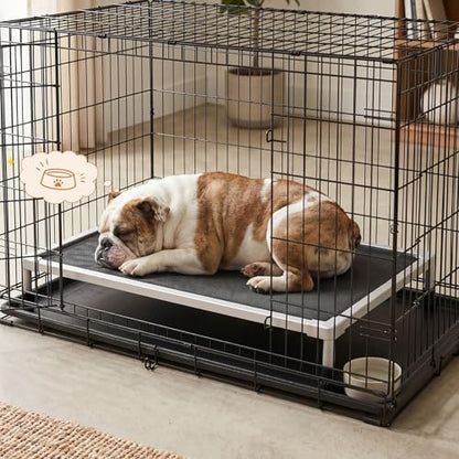 Veehoo Chew Proof Elevated Dog Bed, Silver Aluminum Dog Cot, Pre-Assembled