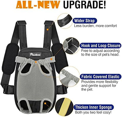 Pawaboo Pet Front Carrier Backpack for Small Medium Dogs