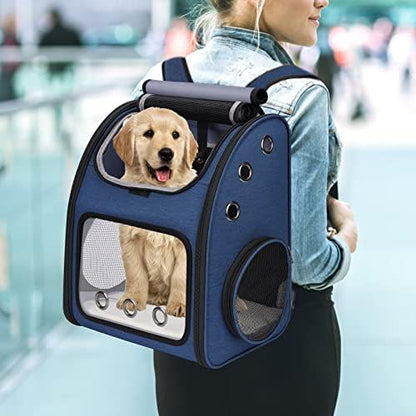 Expandable Cat Carrier Backpack,Large Space,Airline Approved,18 lbs