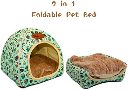 Guinea Pig Bed Hideout, Washable Hamster Cave for Small Animals