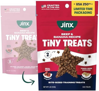 Jinx Dog Training Treats, Bite-Sized Training Treats for Dogs, Beef, 4oz