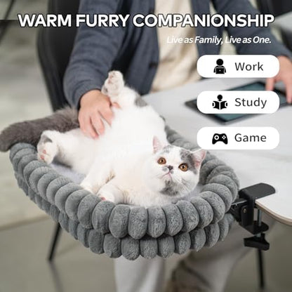 CHEERPALS Cloud Cat Bed Desk Mounted Hammock for Indoor Cats Perch Foldable