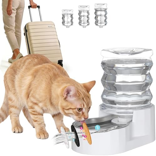 RIZZARI 5L Gravity Cat Water Dispenser: Filtered for Small Pets