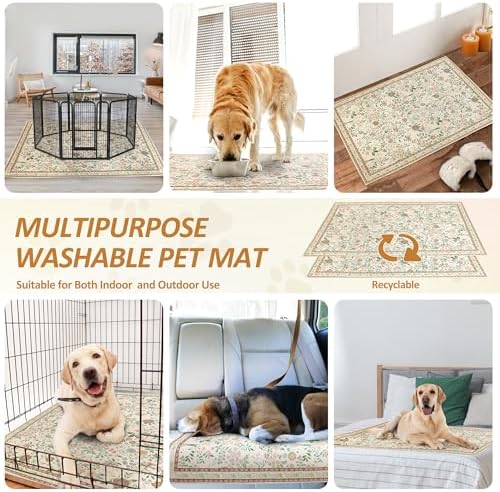 Washable Pee Pad for Dogs, 2 Pack Large Reusable Puppy Pads, 36"x36"