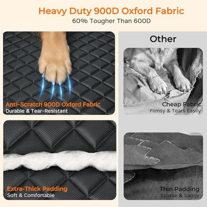 URPOWER 900D Heavy Duty Dog Seat Cover for Back Seat, Waterproof Hammock