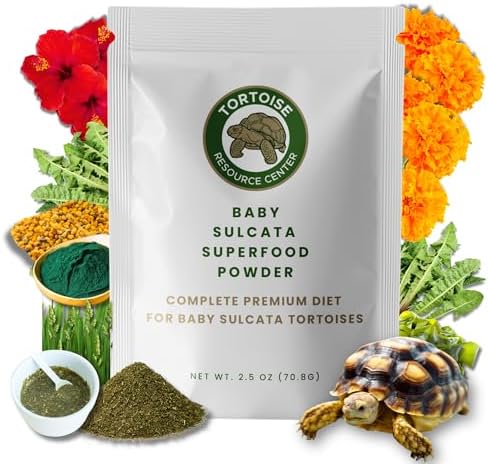 Baby Sulcata Food Powder with Calcium - Scientifically Formulated Diet for Healthy Growth - 2.5 oz Bag | 2 Week Supply