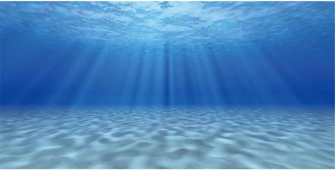 AWERT Undersea Theme Aquarium Background Sunshine Underwater World Fish Tank Background 72x18 inches Durable Polyester Background