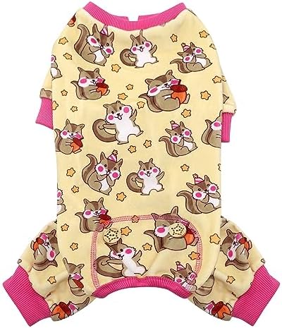 KYEESE Velvet Dog Pajamas for Small Dogs Onesie for Daily Wear, Chipmunk