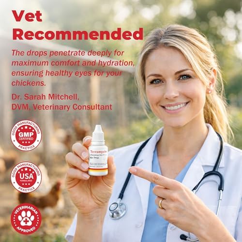 Chickens Eye Care Drops for Chickens, Ducks & Birds – Improve the Eye Health – Improve Egg Quality – Supports Clear Vision & Healthy Eyes – 15 mL (0.5 fl oz)
