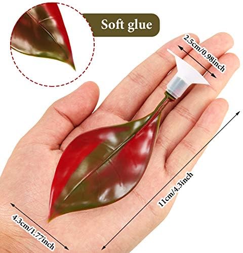 WILLBOND 2 Pcs Red Silicone Betta Fish Bed Leaf Hammock Betta Fish Tank Accessories Decorations for Aquarium Ornaments, Practical Resting Spot, Comfortable and Safe