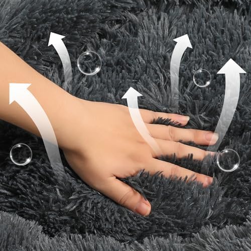 NOYAL Calming Donut Dog Bed, Hooded Cave with Blanket