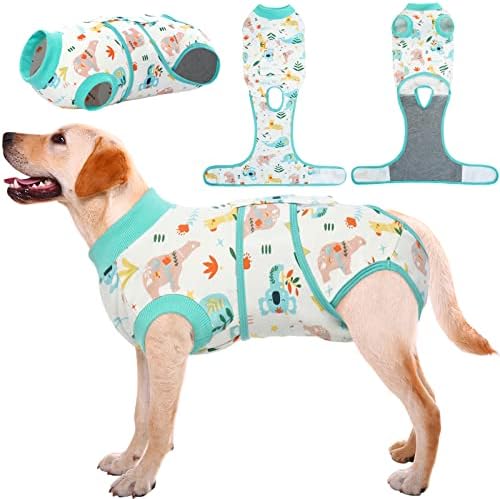 Kuoser Recovery Suit for Dogs Cats, Soft Dog Surgery Suit Female Male Spay