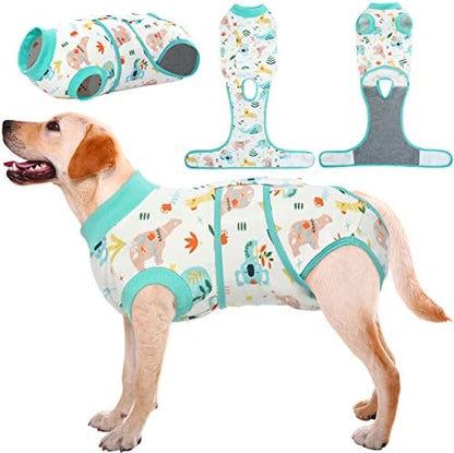 Kuoser Recovery Suit for Dogs Cats, Soft Dog Surgery Suit Female Male Spay