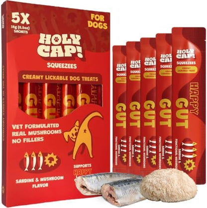 Lickable Dog Treats, Sardine & Pumpkin Purée, 0.5 oz, 5 Pack