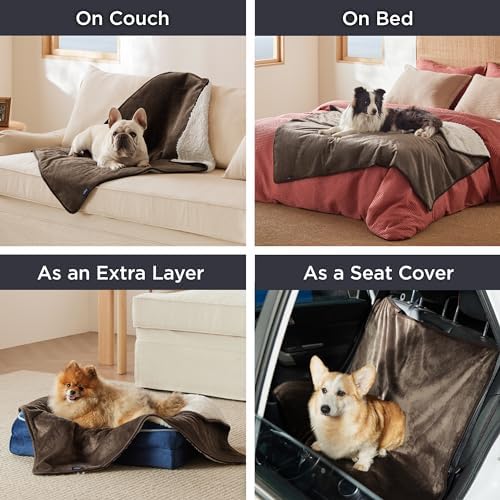 Bedsure Waterproof Blanket for Bed Soft Sherpa Fleece Throw,Twin 80"x60"