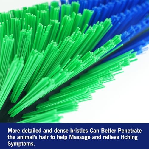 Livestock Scratching Brush Goat Scratcher Full Massage Grooming Brush with 8 Screws for Cattle, Sheep, Horses, Pigs