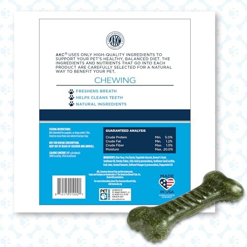 American Kennel Club Large Dentacare Bones, Mint Flavored, 8 Count