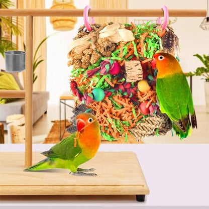 KATUMO Bird Toys, Grass Mat Shredding Hanging Toy for Budgie Parakeet