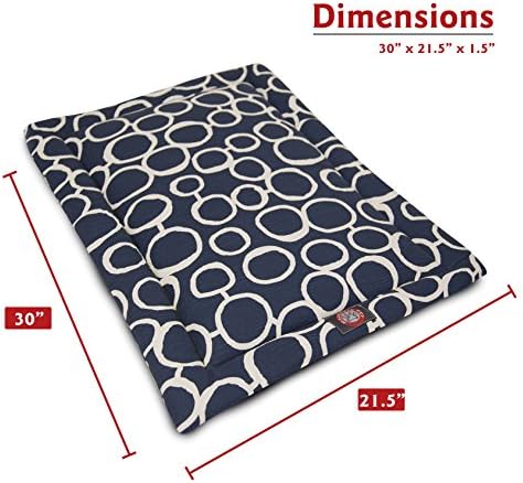 30" Fusion Navy Crate Dog Bed Mat By Majestic Pet Products