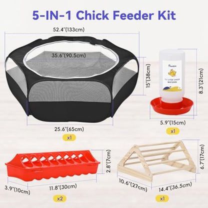 Pawaboo Chick Brooder Box for Chick Starter Kit, Black
