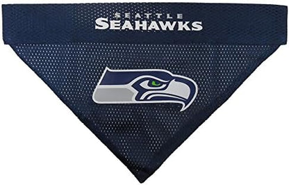 Pets First NFL Dog Bandana - Seattle Seahawks Reversible PET Bandana. 2 Sided Sports Bandana with a Premium Embroidery Team Logo, Large/X-Large. - 2 Sizes & 32 NFL Teams Available (Pack of 3)