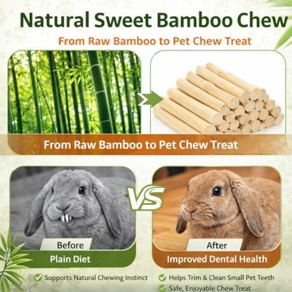 Sukh 320g Sweet Bamboo Chew Sticks - Natural Rabbit & Chinchilla Chew Toys