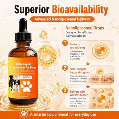 Dog Longevity Supplement with NMN, NAD+, CoQ10 & Resveratrol